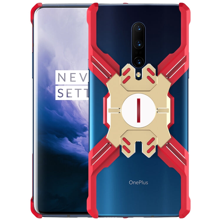 For OnePlus 7 Pro Hero Series Anti-fall Wear-resistant Metal Protective Case with Bracket