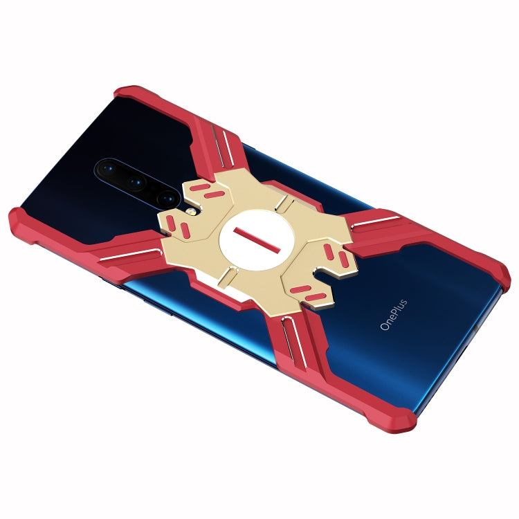 For OnePlus 7 Pro Hero Series Anti-fall Wear-resistant Metal Protective Case with Bracket