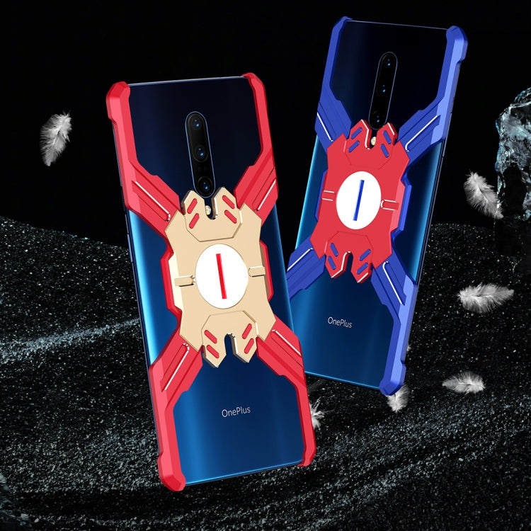 For OnePlus 7 Pro Hero Series Anti-fall Wear-resistant Metal Protective Case with Bracket