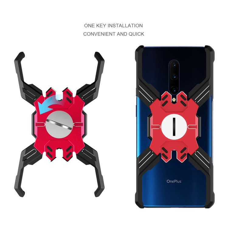 For OnePlus 7 Pro Hero Series Anti-fall Wear-resistant Metal Protective Case with Bracket