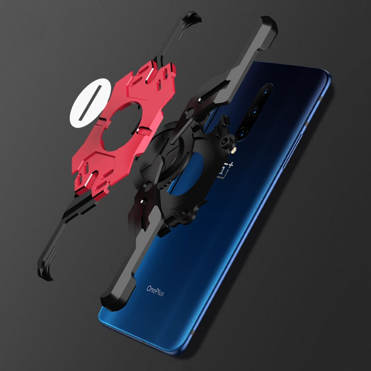 For OnePlus 7 Pro Hero Series Anti-fall Wear-resistant Metal Protective Case with Bracket