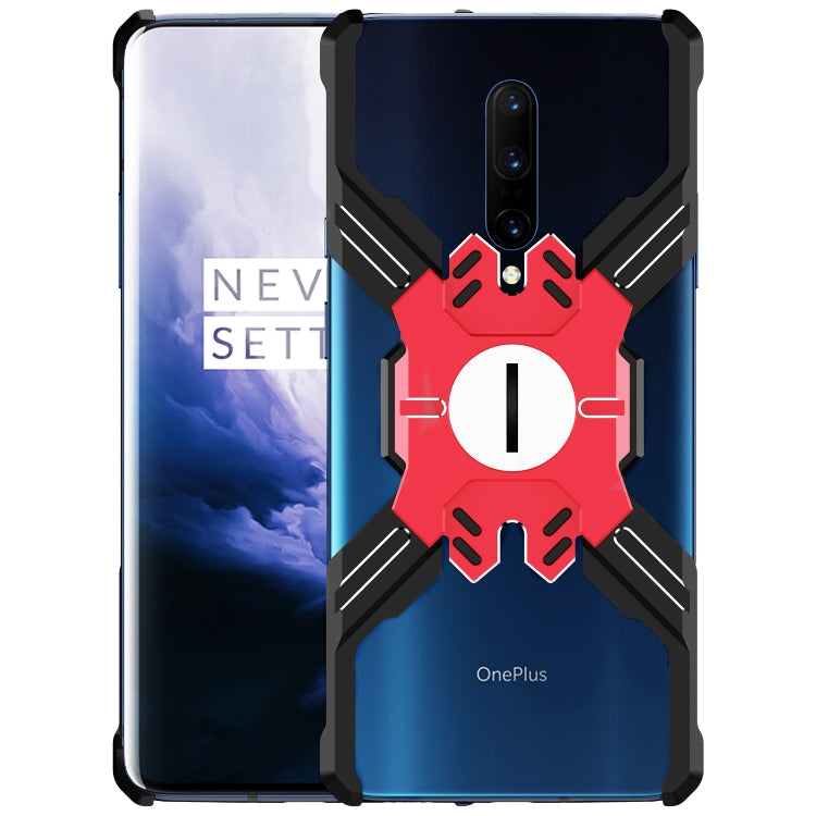 For OnePlus 7 Pro Hero Series Anti-fall Wear-resistant Metal Protective Case with Bracket