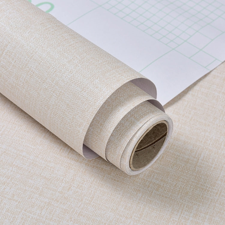 Imitation Cloth Self-Adhesive Wallpaper Waterproof Thick Wall Stickers TV Background Wall Decoration Linen Wallpaper, Size: 60cm x 5m