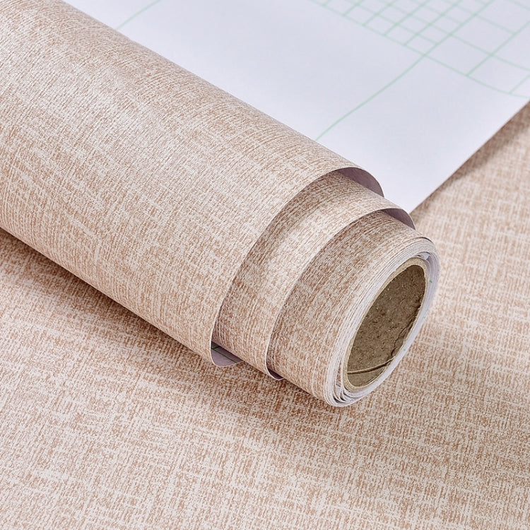Imitation Cloth Self-Adhesive Wallpaper Waterproof Thick Wall Stickers TV Background Wall Decoration Linen Wallpaper, Size: 60cm x 5m