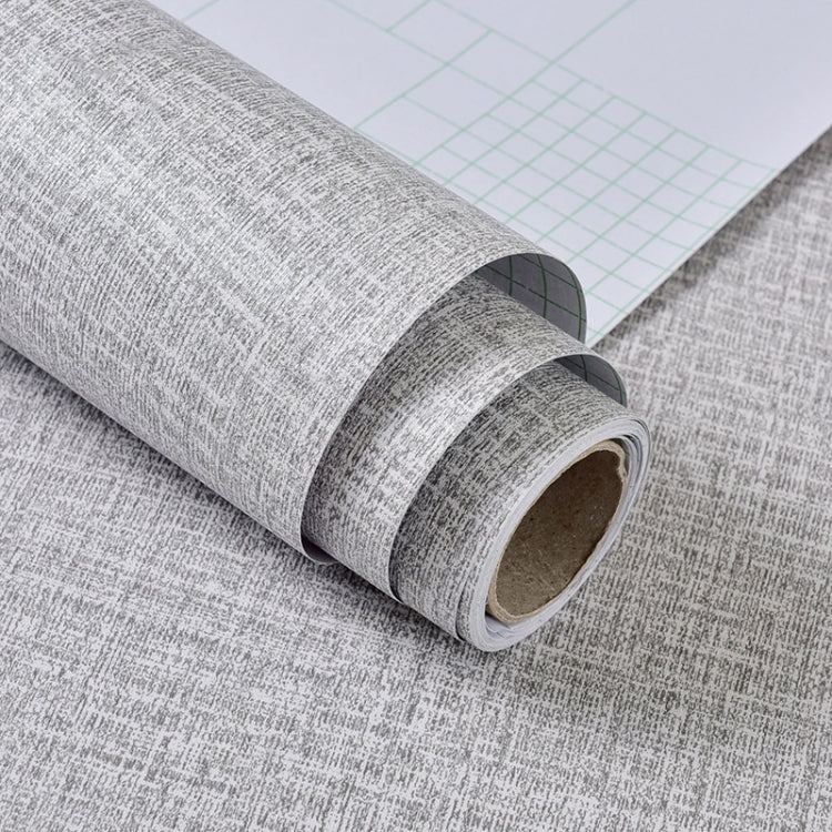 Imitation Cloth Self-Adhesive Wallpaper Waterproof Thick Wall Stickers TV Background Wall Decoration Linen Wallpaper, Size: 60cm x 5m