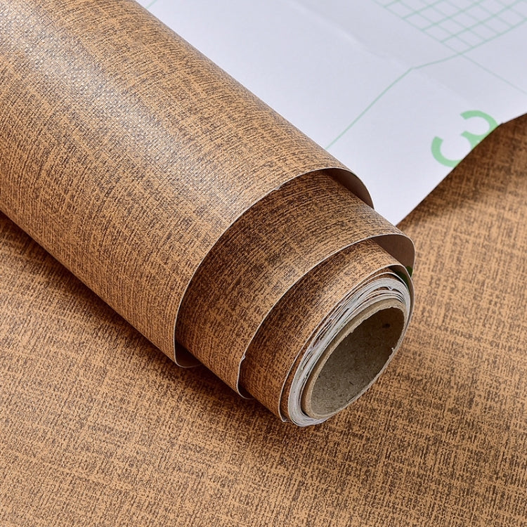 Imitation Cloth Self-Adhesive Wallpaper Waterproof Thick Wall Stickers TV Background Wall Decoration Linen Wallpaper, Size: 60cm x 5m