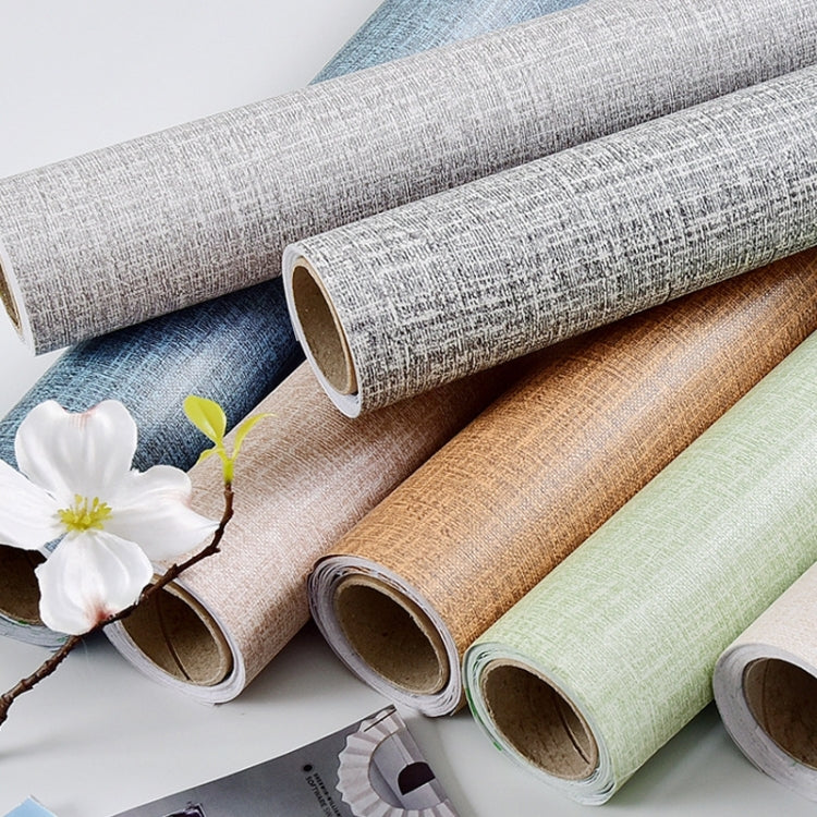 Imitation Cloth Self-Adhesive Wallpaper Waterproof Thick Wall Stickers TV Background Wall Decoration Linen Wallpaper, Size: 60cm x 5m