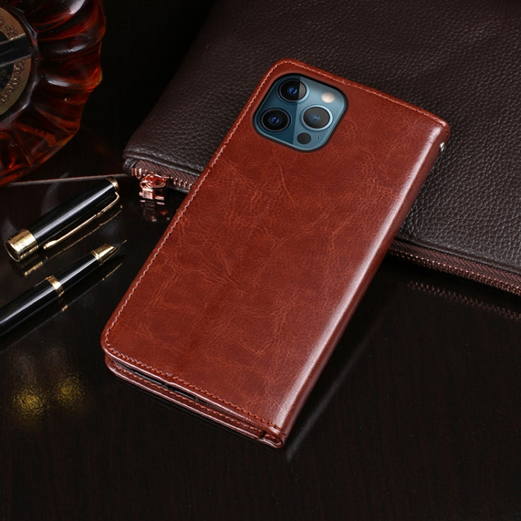 For iPhone 13 idewei Crazy Horse Texture Horizontal Flip Leather Case with Holder & Card Slots & Wallet
