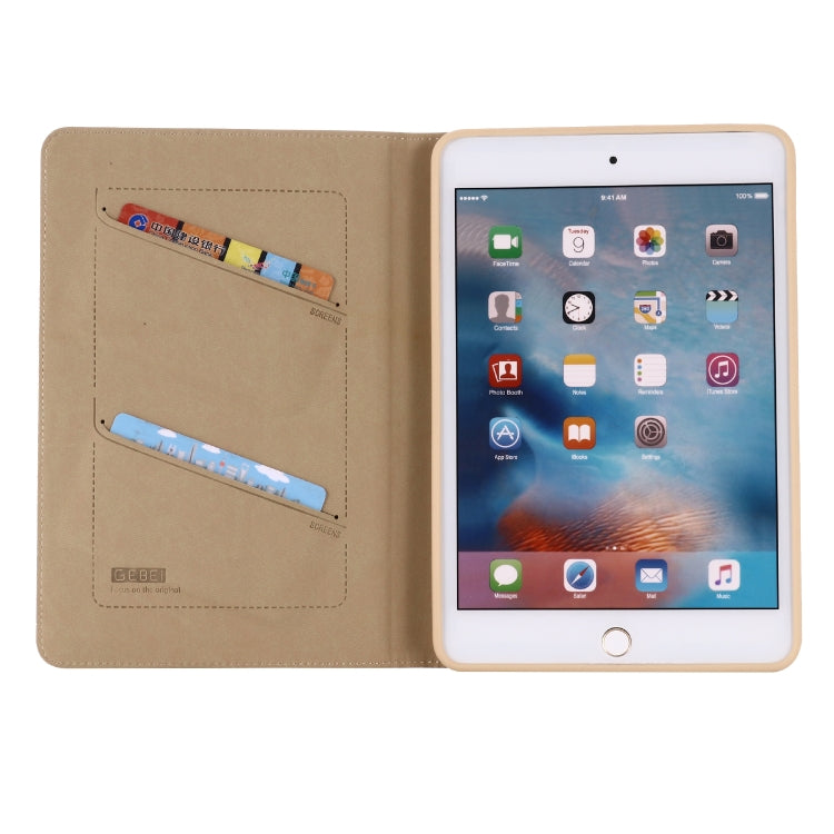 For iPad Mini 2019 & 4 GEBEI PU+TPU Horizontal Flip Protective Case with Holder & Card Slots
