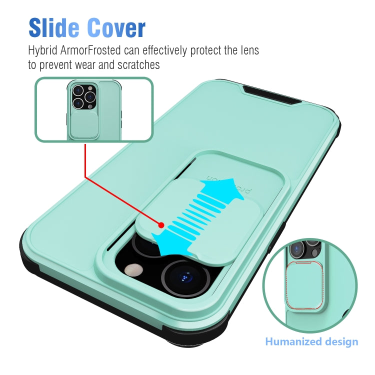 For iPhone 13 Up and Down Sliding Camera Cover Design Shockproof TPU + PC Protective Case mini