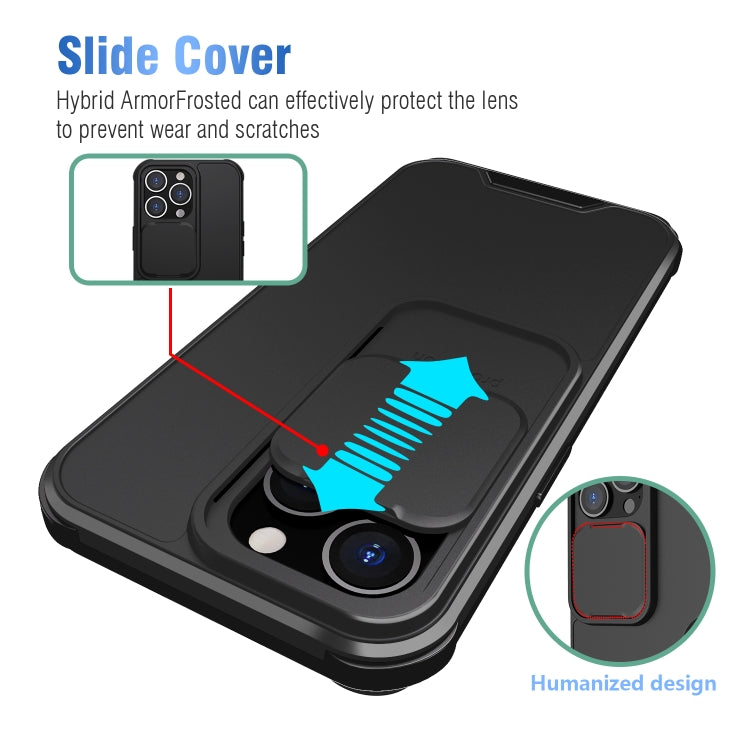 For iPhone 13 Up and Down Sliding Camera Cover Design Shockproof TPU + PC Protective Case mini
