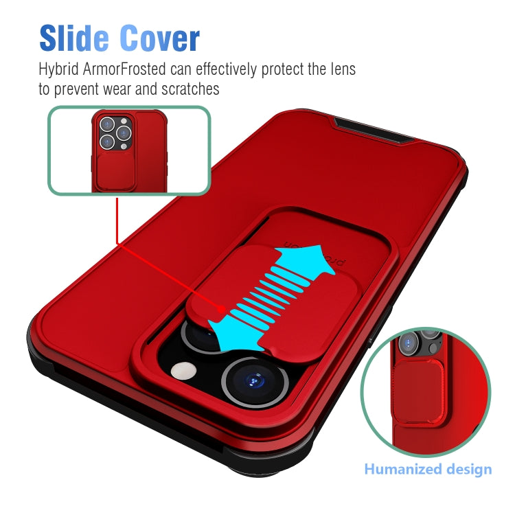 For iPhone 13 Up and Down Sliding Camera Cover Design Shockproof TPU + PC Protective Case mini