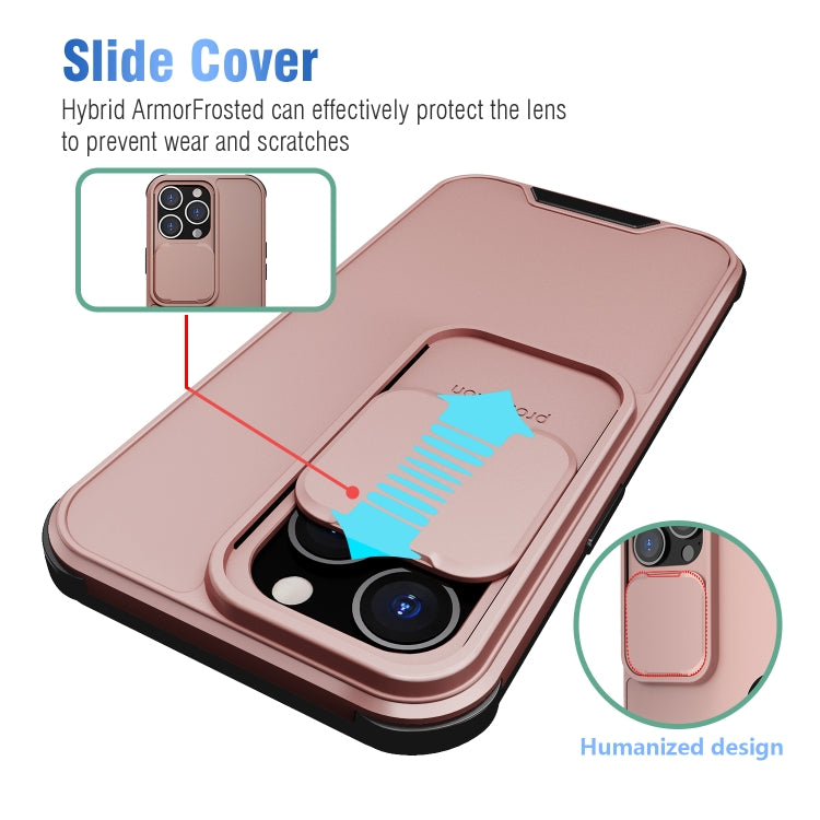 For iPhone 13 Pro Up and Down Sliding Camera Cover Design Shockproof TPU + PC Protective Case