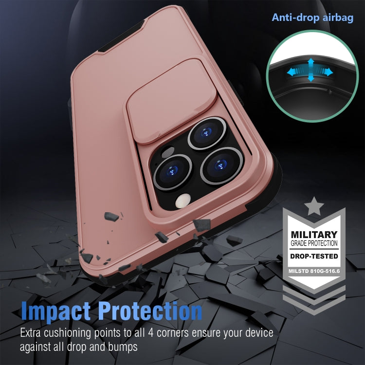 For iPhone 13 Pro Up and Down Sliding Camera Cover Design Shockproof TPU + PC Protective Case