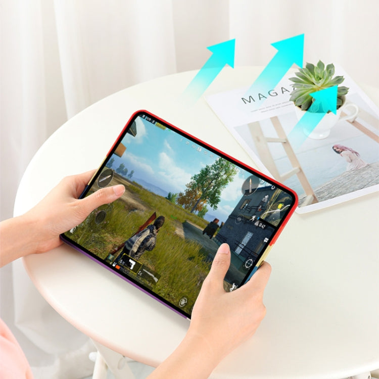 Rainbow Liquid Silicone + PC Shockproof Protective Case For iPad Air 10.5 inch 2019
