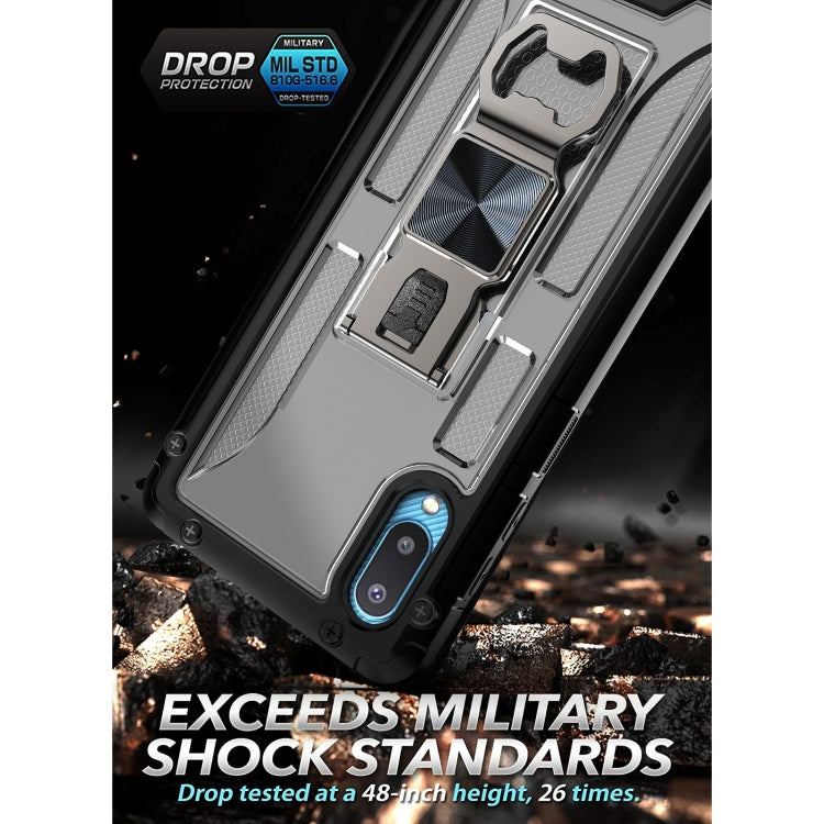 PC + TPU Shockproof Protective Case with Corkscrew Holder For Samsung Galaxy A02