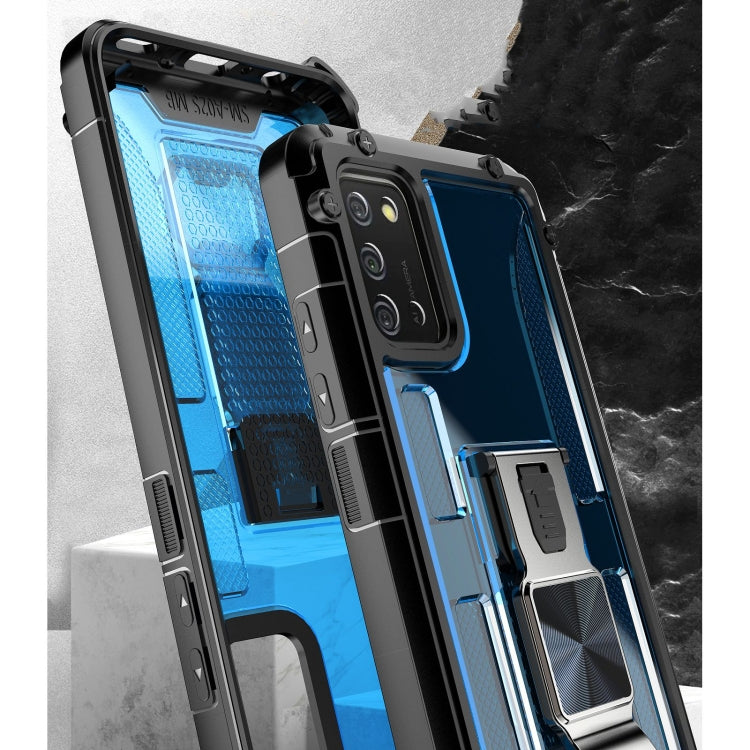 PC + TPU Shockproof Protective Case with Corkscrew Holder For Samsung Galaxy A02s