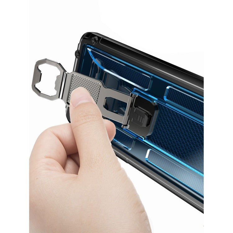PC + TPU Shockproof Protective Case with Corkscrew Holder For Samsung Galaxy A02s