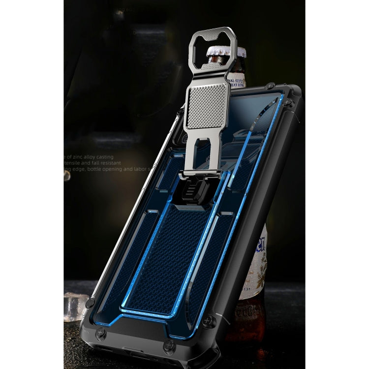PC + TPU Shockproof Protective Case with Corkscrew Holder For Samsung Galaxy A02s