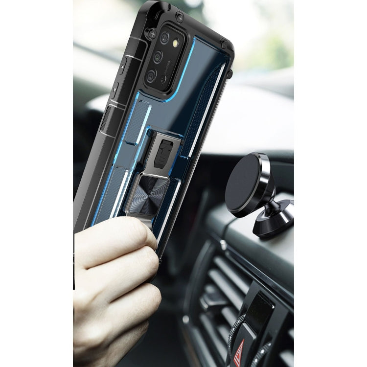 PC + TPU Shockproof Protective Case with Corkscrew Holder For Samsung Galaxy A02s