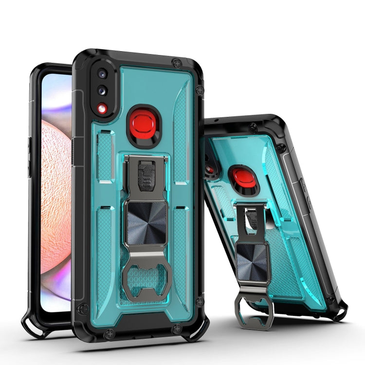PC + TPU Shockproof Protective Case with Corkscrew Holder For Samsung Galaxy A10s