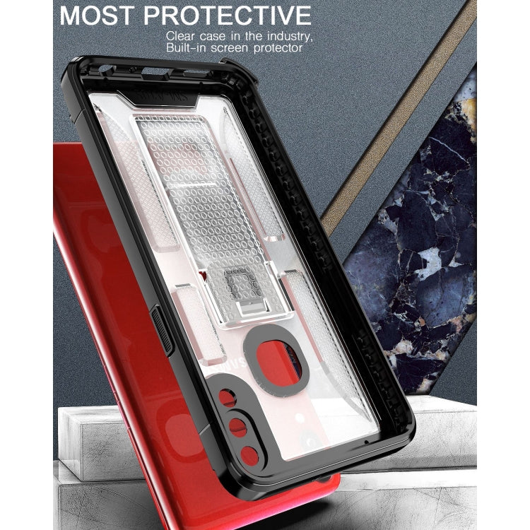 PC + TPU Shockproof Protective Case with Corkscrew Holder For Samsung Galaxy A10s