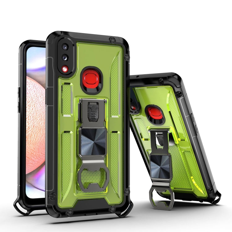 PC + TPU Shockproof Protective Case with Corkscrew Holder For Samsung Galaxy A10s