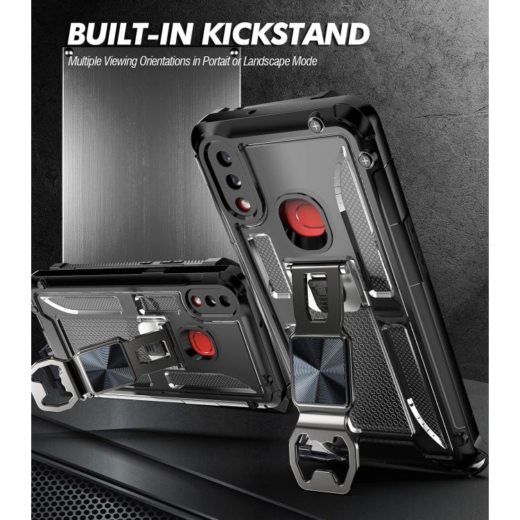 PC + TPU Shockproof Protective Case with Corkscrew Holder For Samsung Galaxy A10s