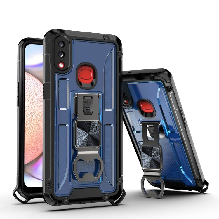 PC + TPU Shockproof Protective Case with Corkscrew Holder For Samsung Galaxy A10s