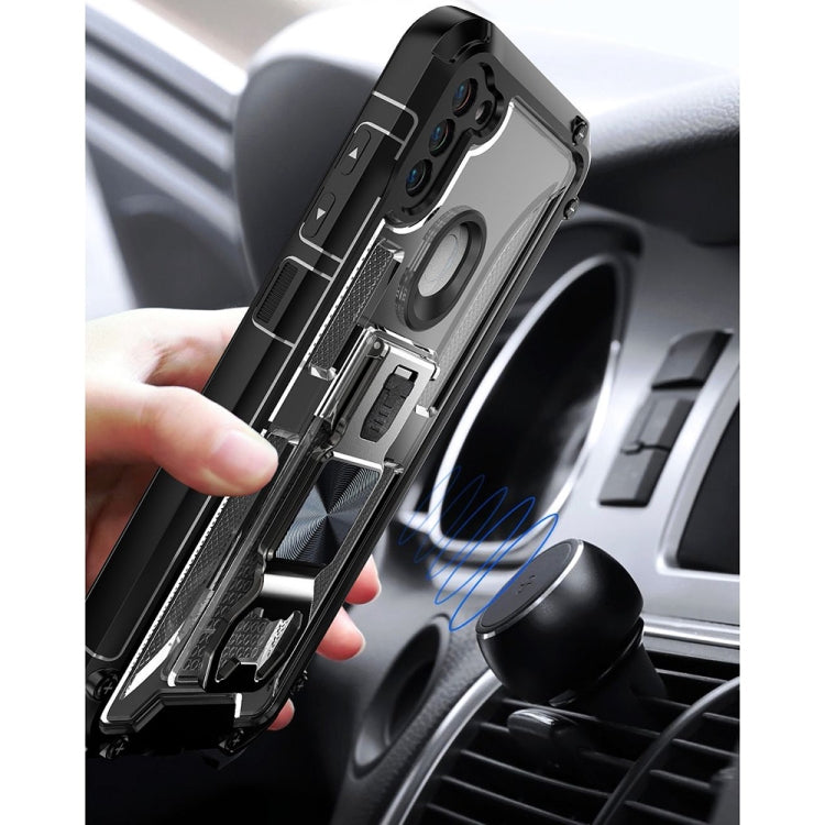 PC + TPU Shockproof Protective Case with Corkscrew Holder For Samsung Galaxy A11