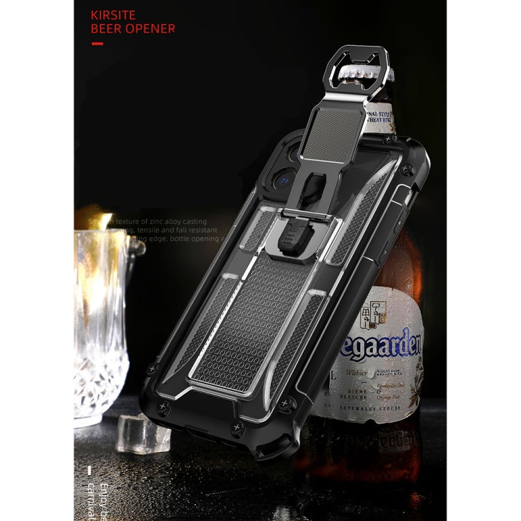 PC + TPU Shockproof Protective Case with Corkscrew Holder For Samsung Galaxy A11