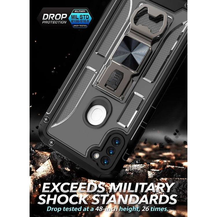 PC + TPU Shockproof Protective Case with Corkscrew Holder For Samsung Galaxy A11