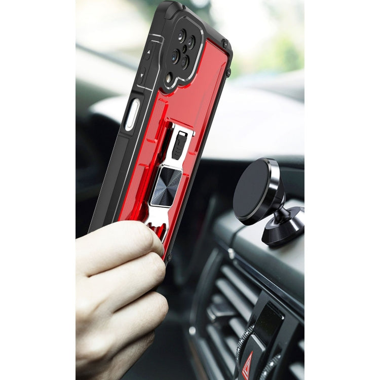 PC + TPU Shockproof Protective Case with Corkscrew Holder For Samsung Galaxy A12