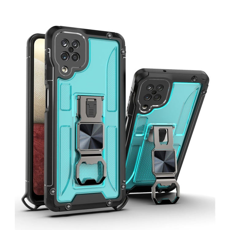 PC + TPU Shockproof Protective Case with Corkscrew Holder For Samsung Galaxy A12