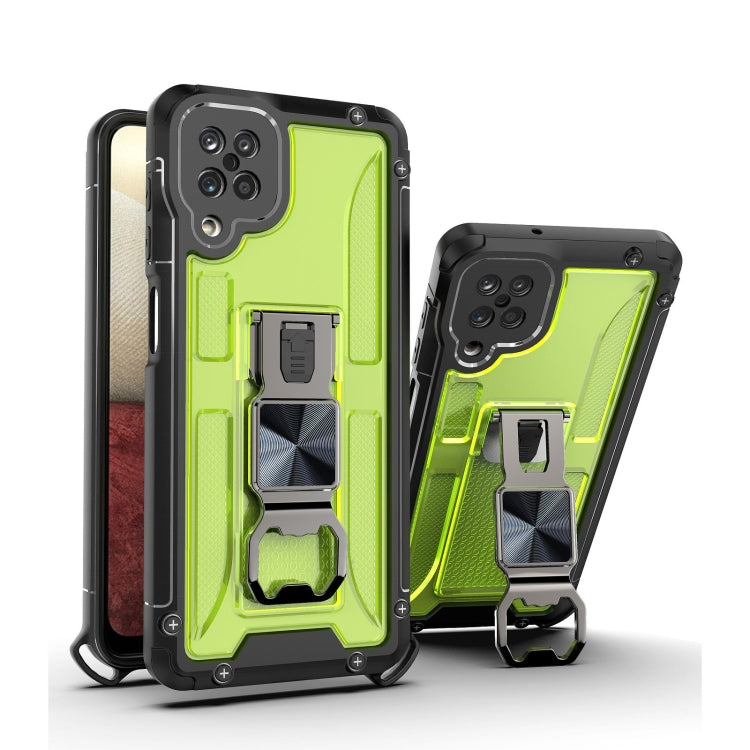 PC + TPU Shockproof Protective Case with Corkscrew Holder For Samsung Galaxy A12