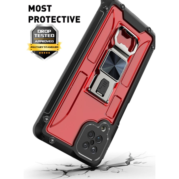PC + TPU Shockproof Protective Case with Corkscrew Holder For Samsung Galaxy A12