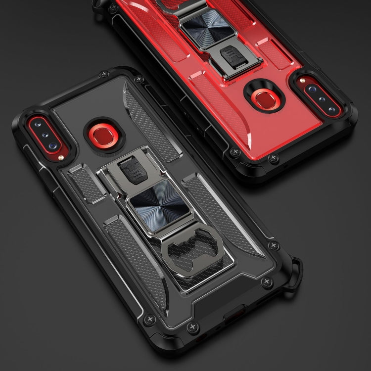 PC + TPU Shockproof Protective Case with Corkscrew Holder For Samsung Galaxy A20s