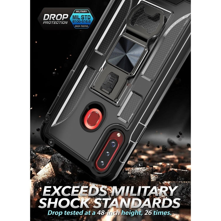 PC + TPU Shockproof Protective Case with Corkscrew Holder For Samsung Galaxy A20s