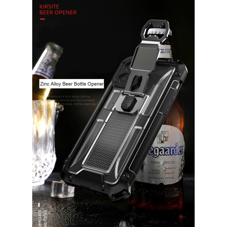 PC + TPU Shockproof Protective Case with Corkscrew Holder For Samsung Galaxy A20s