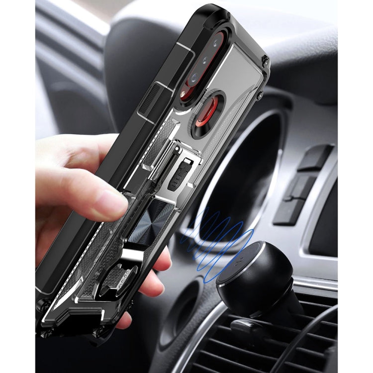 PC + TPU Shockproof Protective Case with Corkscrew Holder For Samsung Galaxy A20s