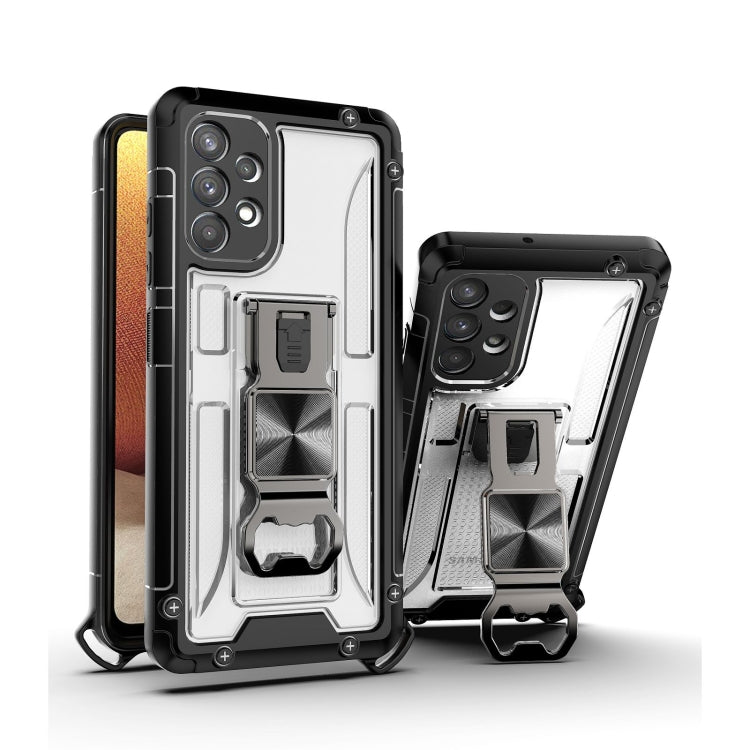PC + TPU Shockproof Protective Case with Corkscrew Holder For Samsung Galaxy A32 4G