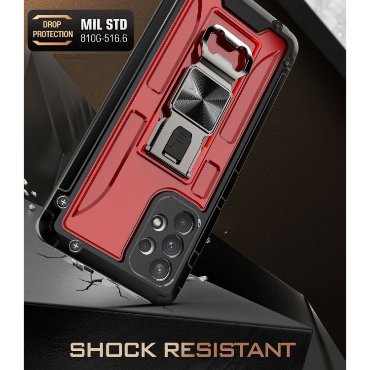PC + TPU Shockproof Protective Case with Corkscrew Holder For Samsung Galaxy A32 4G