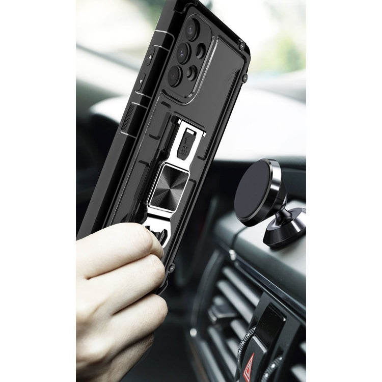 PC + TPU Shockproof Protective Case with Corkscrew Holder For Samsung Galaxy A32 4G
