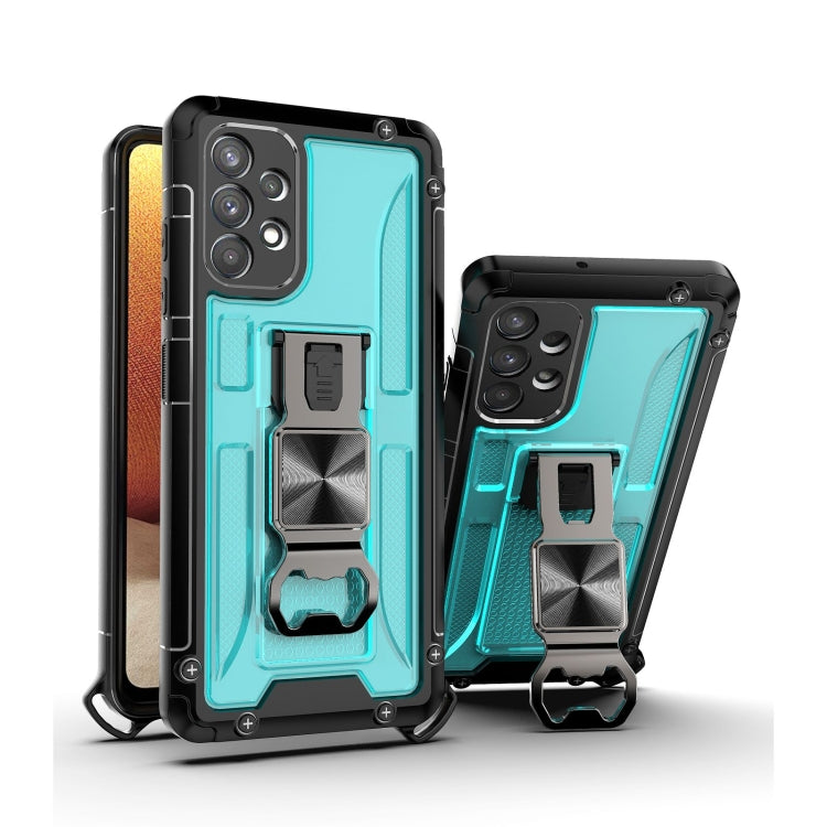 PC + TPU Shockproof Protective Case with Corkscrew Holder For Samsung Galaxy A32 4G