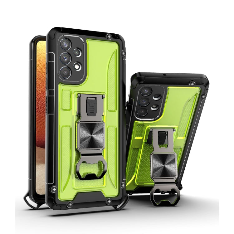 PC + TPU Shockproof Protective Case with Corkscrew Holder For Samsung Galaxy A32 4G