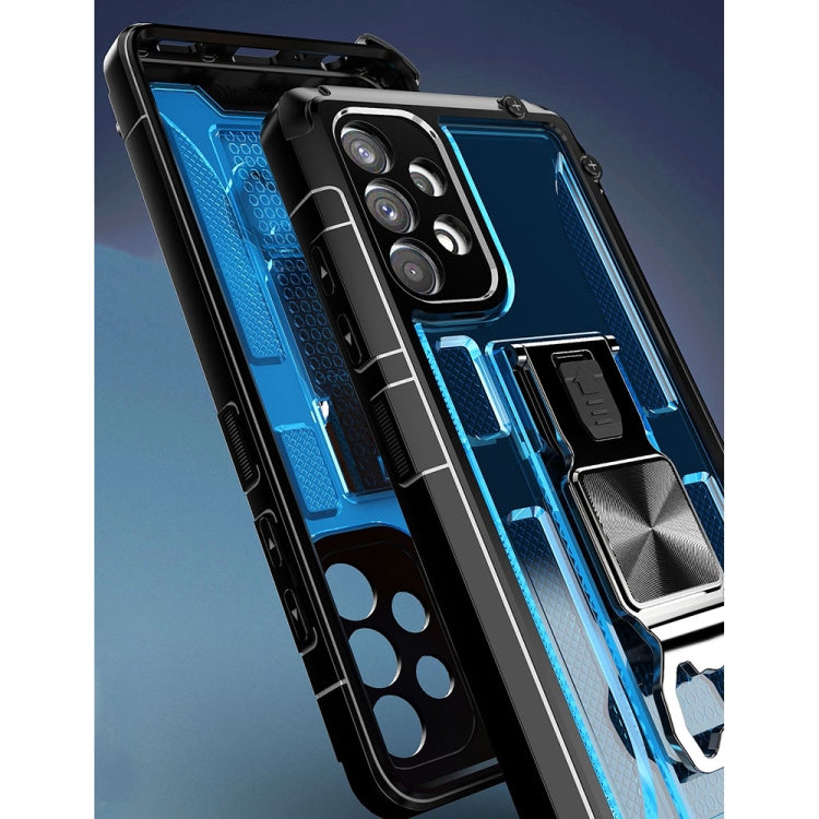 PC + TPU Shockproof Protective Case with Corkscrew Holder For Samsung Galaxy A32 4G