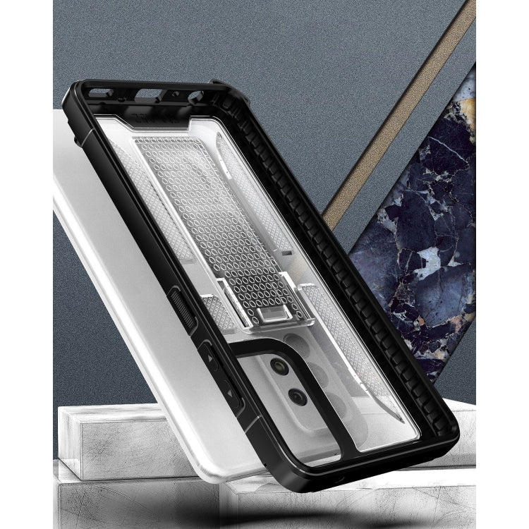 PC + TPU Shockproof Protective Case with Corkscrew Holder For Samsung Galaxy A52 5G / 4G