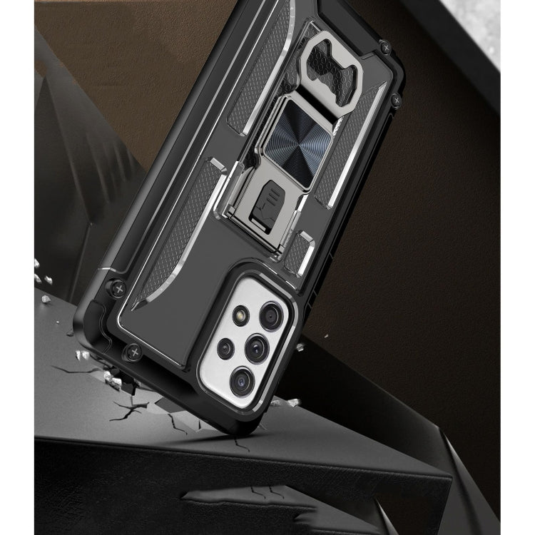 PC + TPU Shockproof Protective Case with Corkscrew Holder For Samsung Galaxy A52 5G / 4G