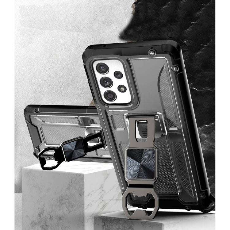 PC + TPU Shockproof Protective Case with Corkscrew Holder For Samsung Galaxy A52 5G / 4G