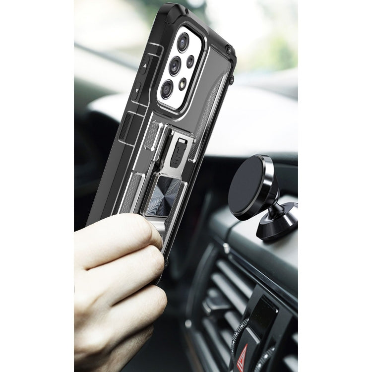 PC + TPU Shockproof Protective Case with Corkscrew Holder For Samsung Galaxy A52 5G / 4G